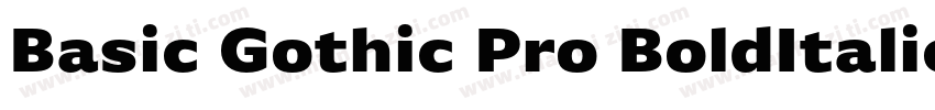 Basic Gothic Pro BoldItalic字体转换